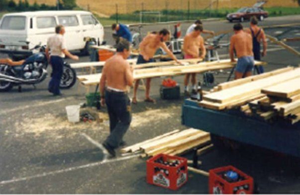 Umbau des Wuchtzelts